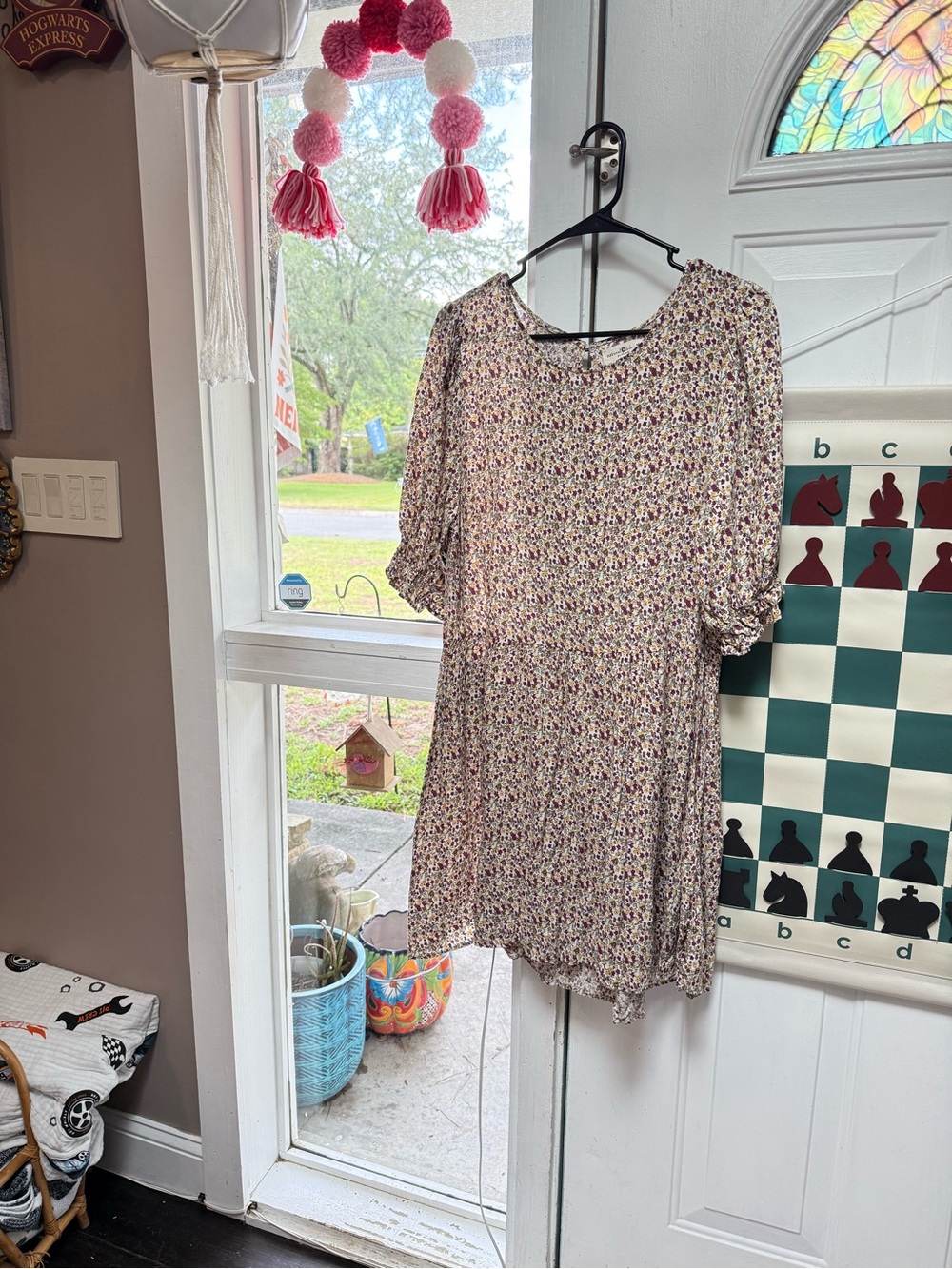 Natural Life Ditsy Floral Mini Dress Size Medium! - Picture 2 of 4